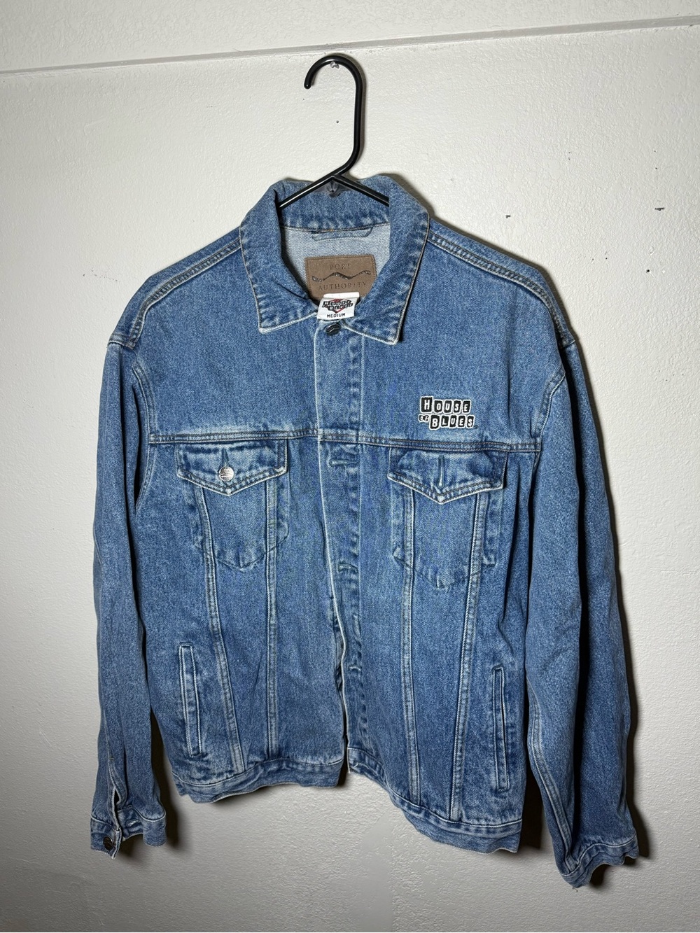 Port Authority Blue Denim Jacket with Chest Patch